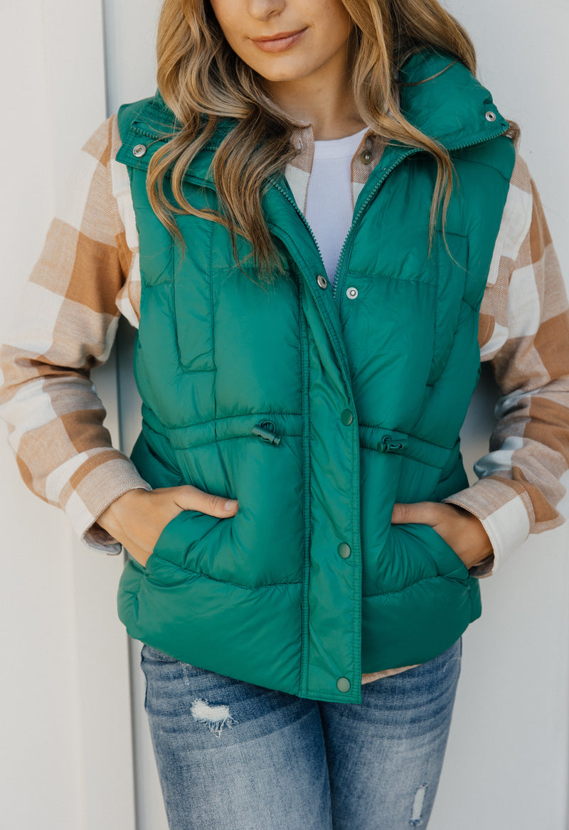 Rainier Vest - GREEN - willows clothing Vest