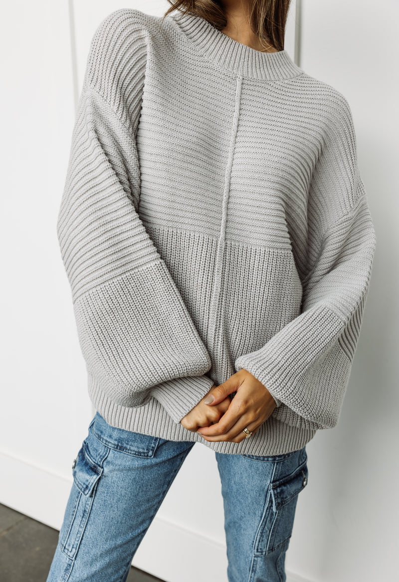 Regan Sweater - HEATHER GREY - willows clothing SWEATER