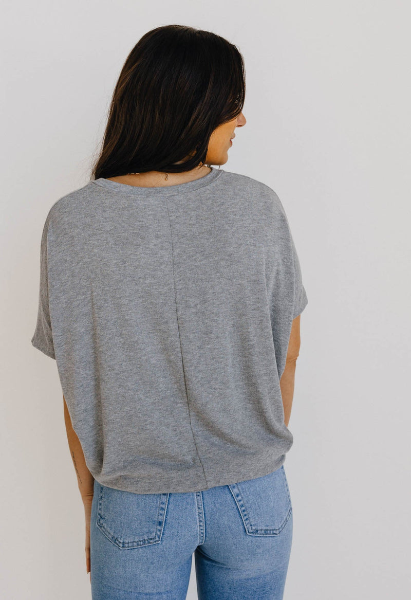 Ridge V-Neck Tee - GREY - willows clothing S/S Shirt