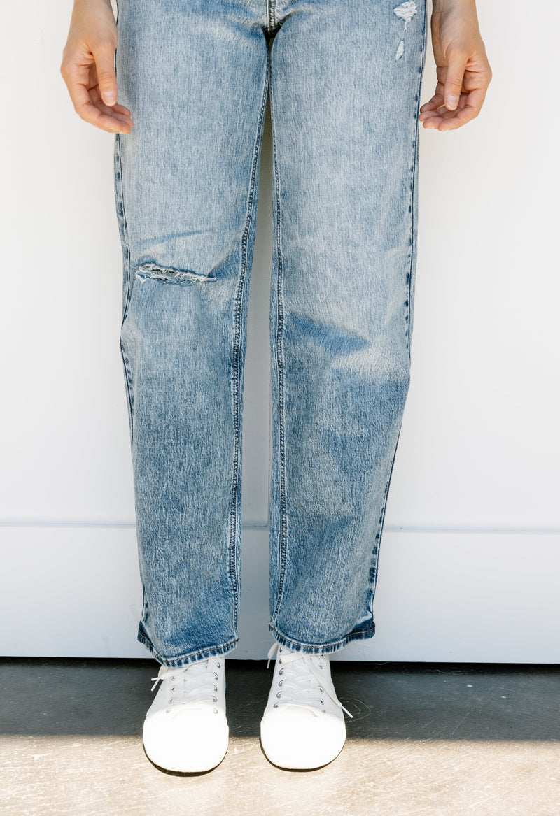 Roman Baggy Jeans - MEDIUM WASH - willows clothing WIDE LEG