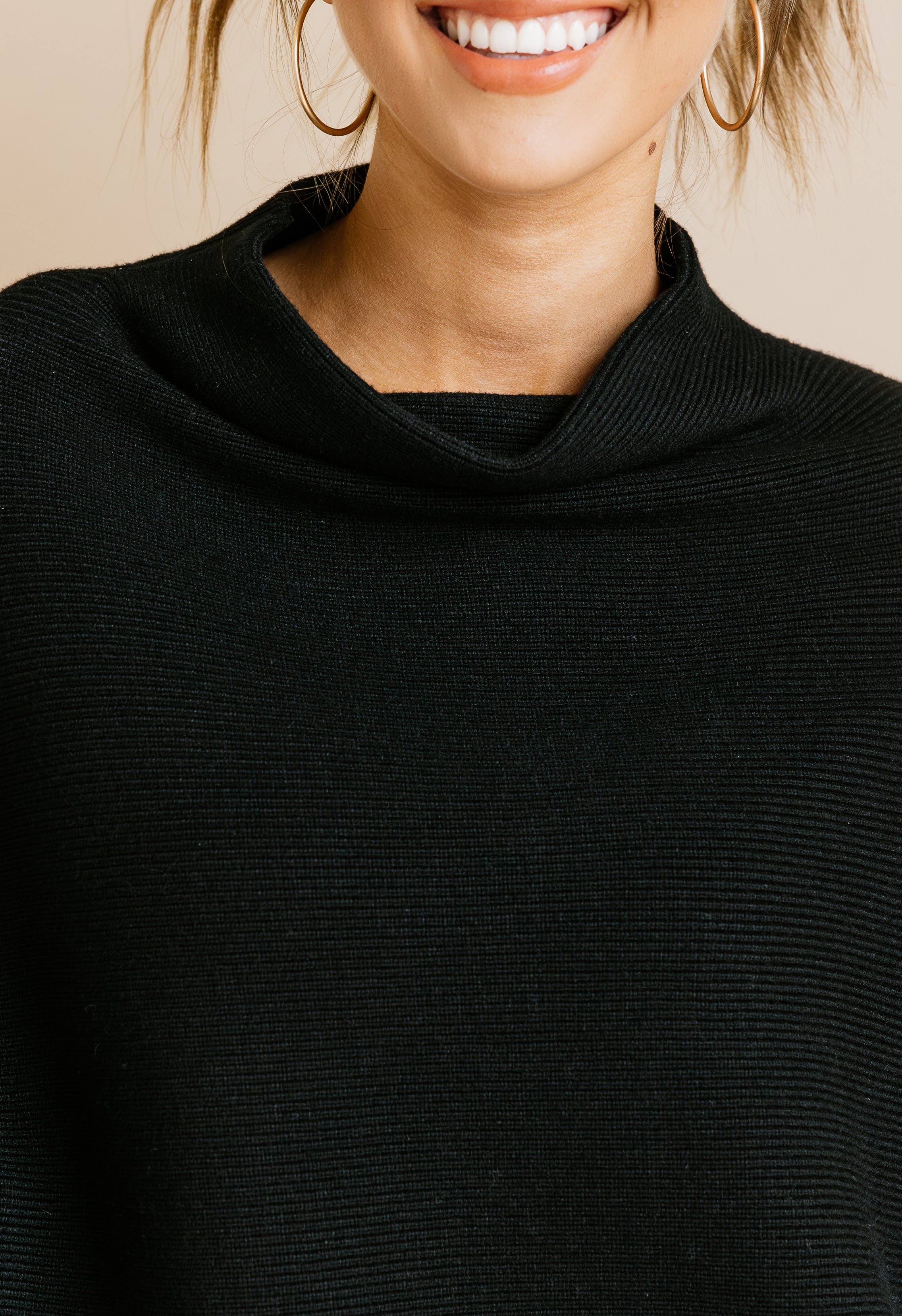 Say Hello Sweater - BLACK - willows clothing SWEATER