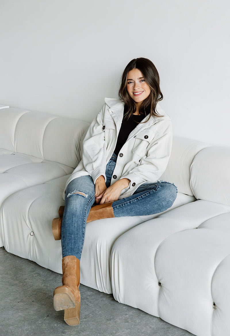 Scenic Shacket - BONE - willows clothing JACKET