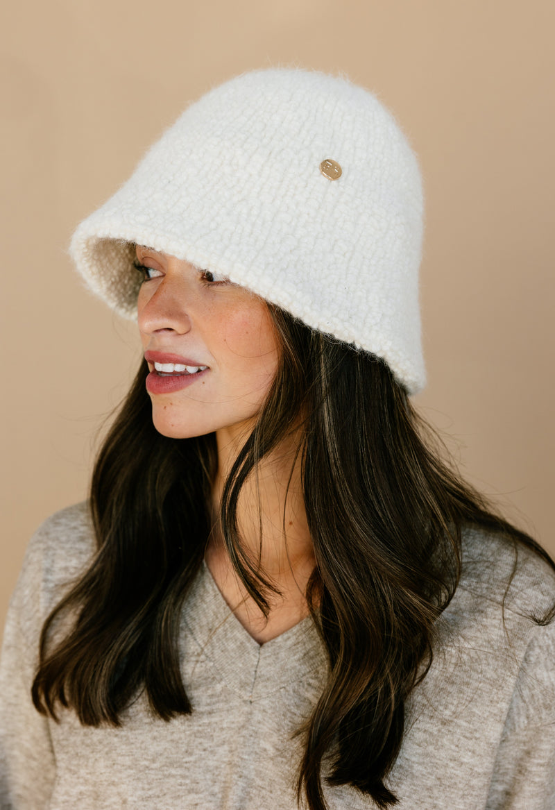 Sherpa Bucket Hat - IVORY - willows clothing HAT