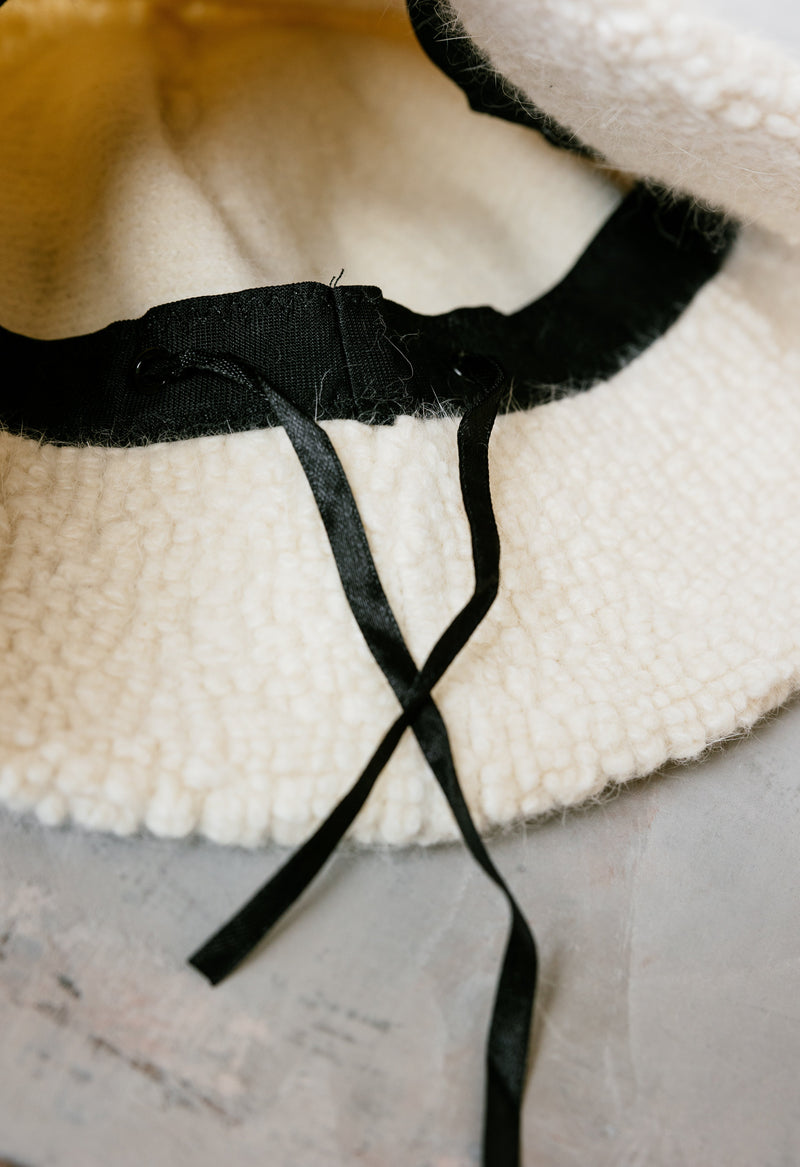 Sherpa Bucket Hat - IVORY - willows clothing HAT