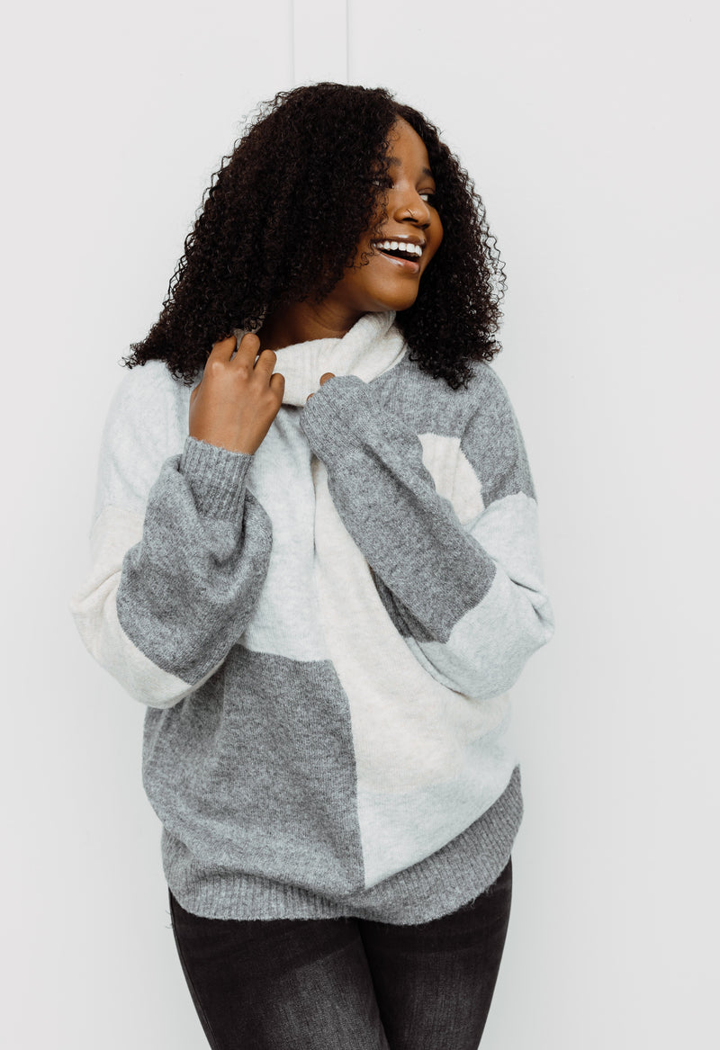 Slouchy Sweater - HEATHER GREY - willows clothing SWEATER