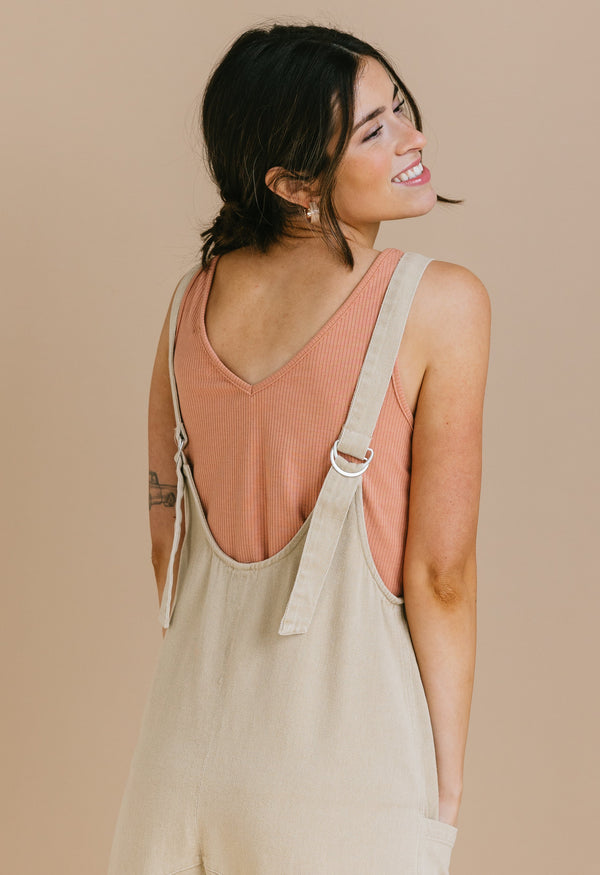 Snow On The Beach Jumpsuit - TAUPE - willows clothing Jumpsuit