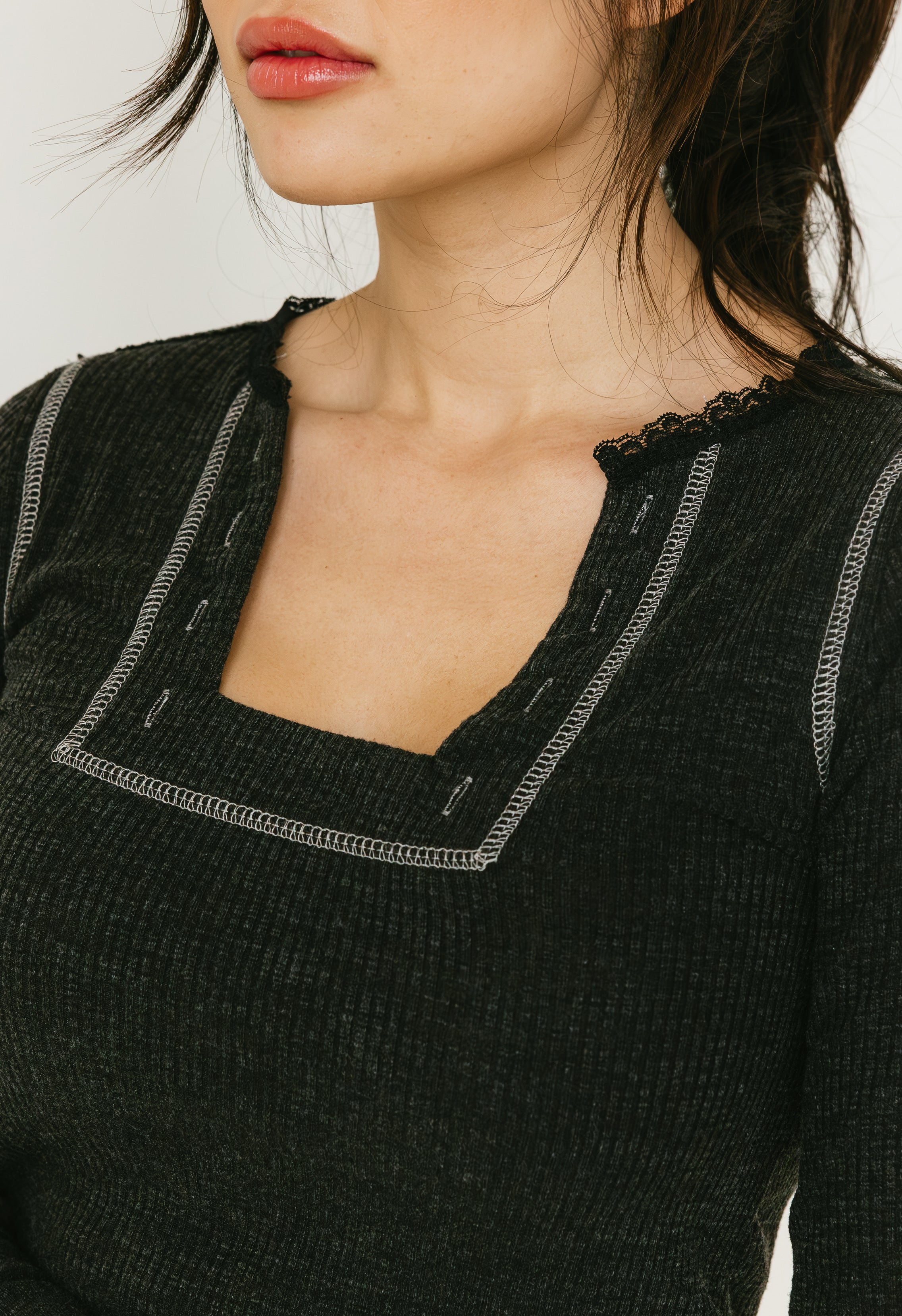 Sophie Top - BLACK - willows clothing L/S Shirt