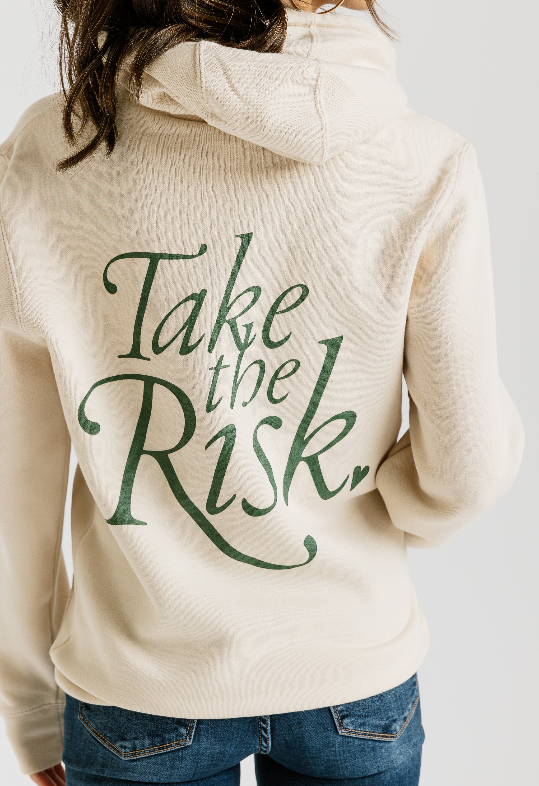 Take The Risk Hoodie - CREAM - willows clothing SWEATSHIRT