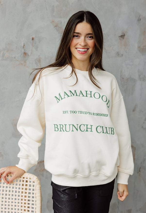 The Mamahood Brunch Club Sweatshirt - CREAM - willows clothing SWEATSHIRT