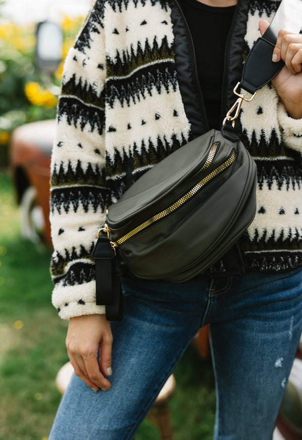 Trendy Fanny Pack - OLIVE - willows clothing Crossbody