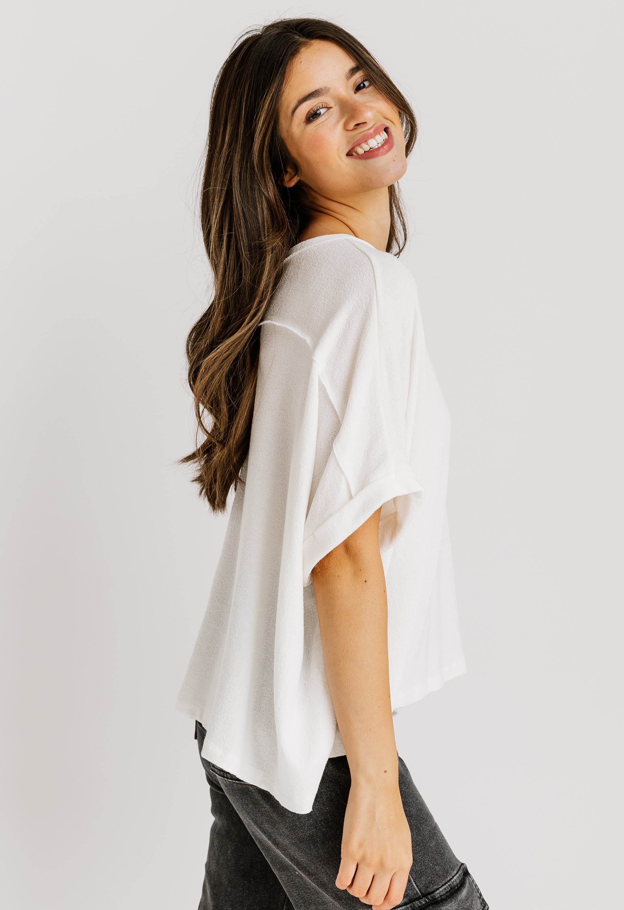 Trista Top - WHITE - willows clothing S/S Shirt