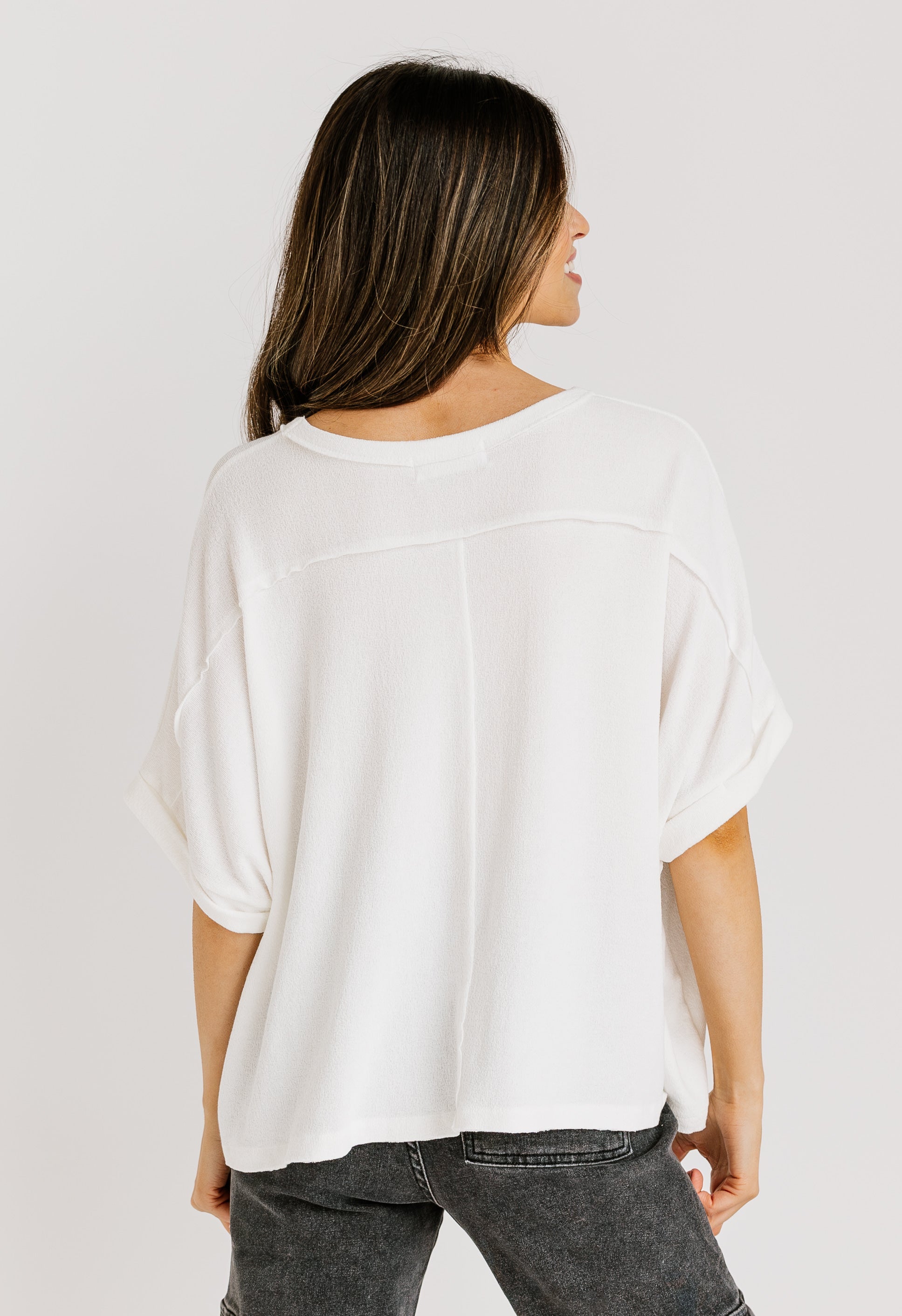 Trista Top - WHITE - willows clothing S/S Shirt