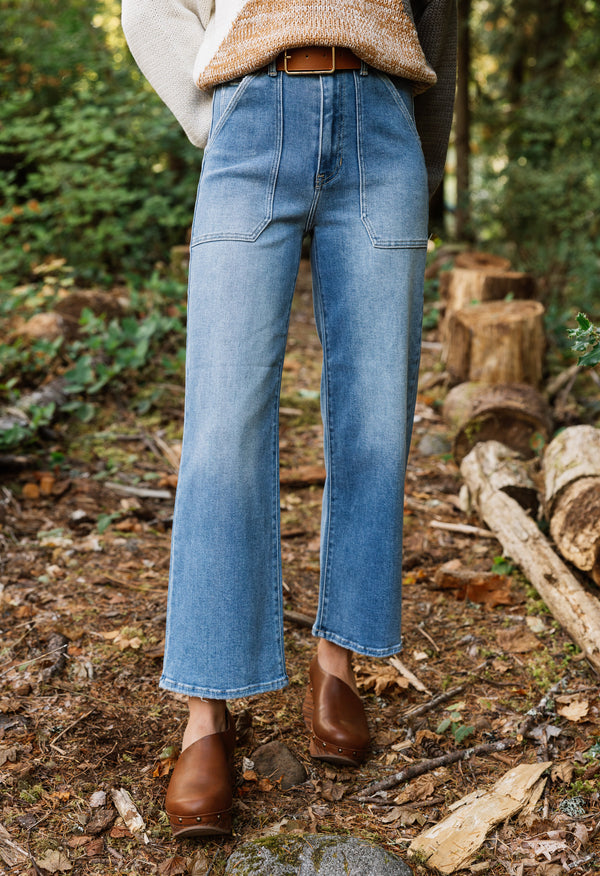 Trust Fall Jeans - MEDIUM DENIM - willows clothing WIDE LEG