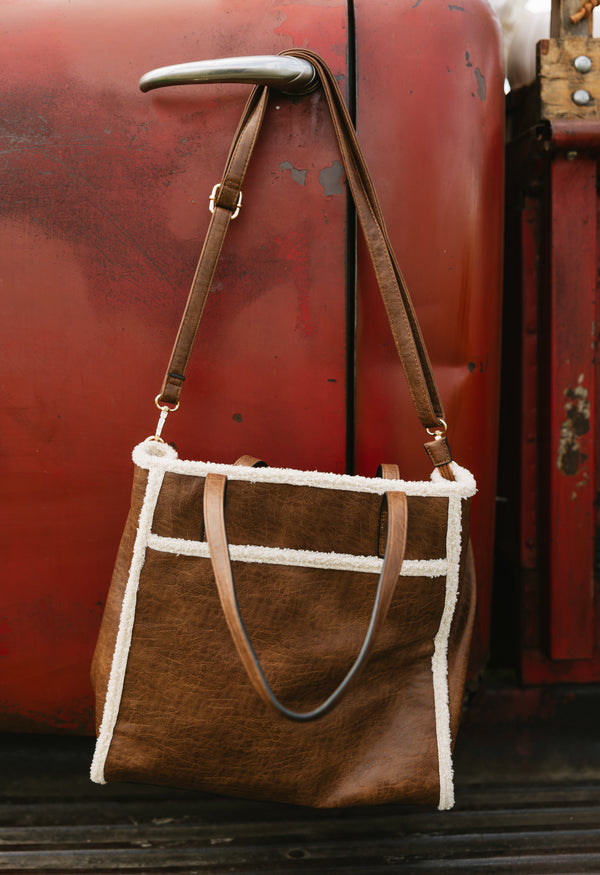 Tundra Tote - DARK BROWN - willows clothing Tote