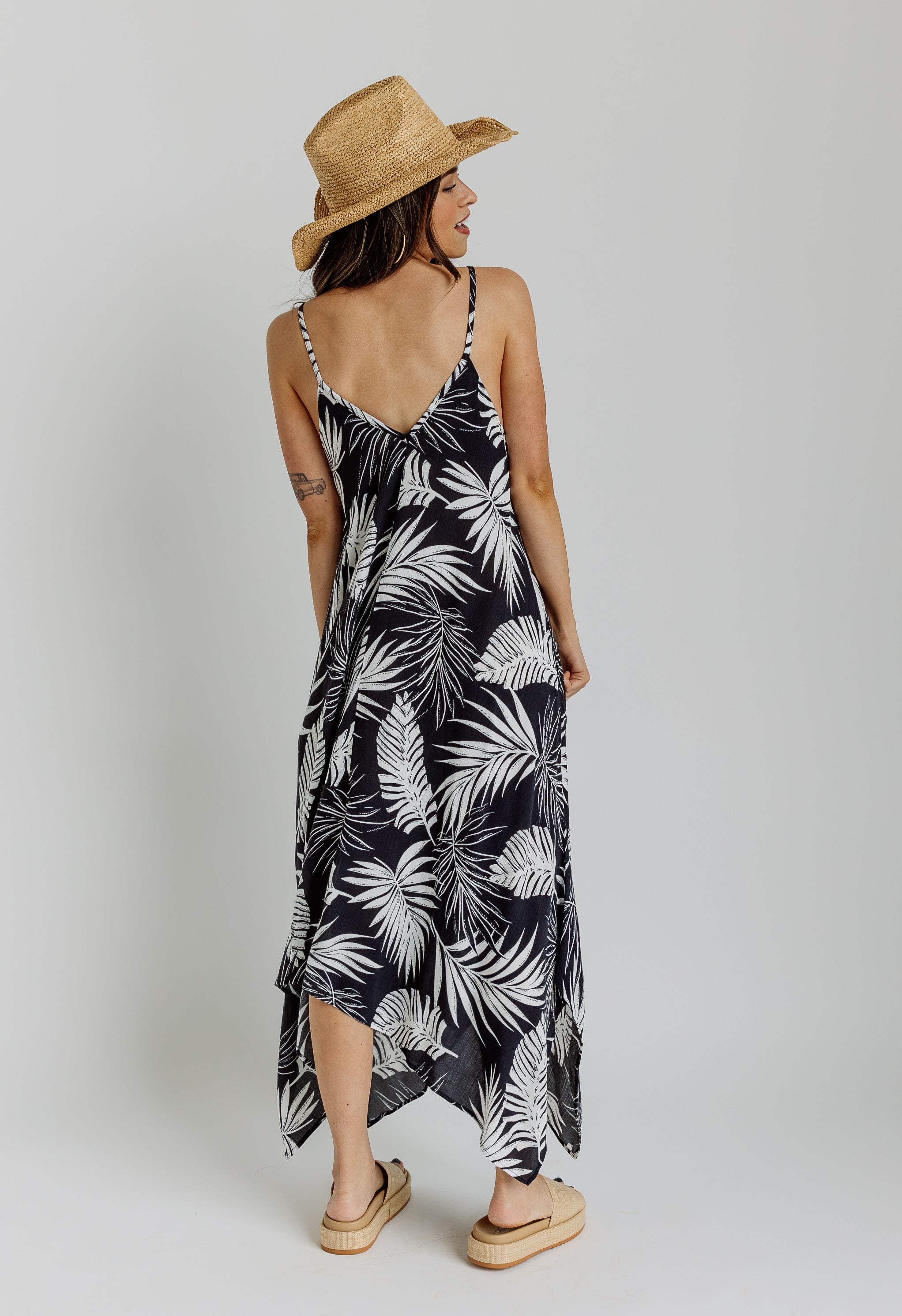Under The Palms Dress - NAVY - willows clothing Long Dress