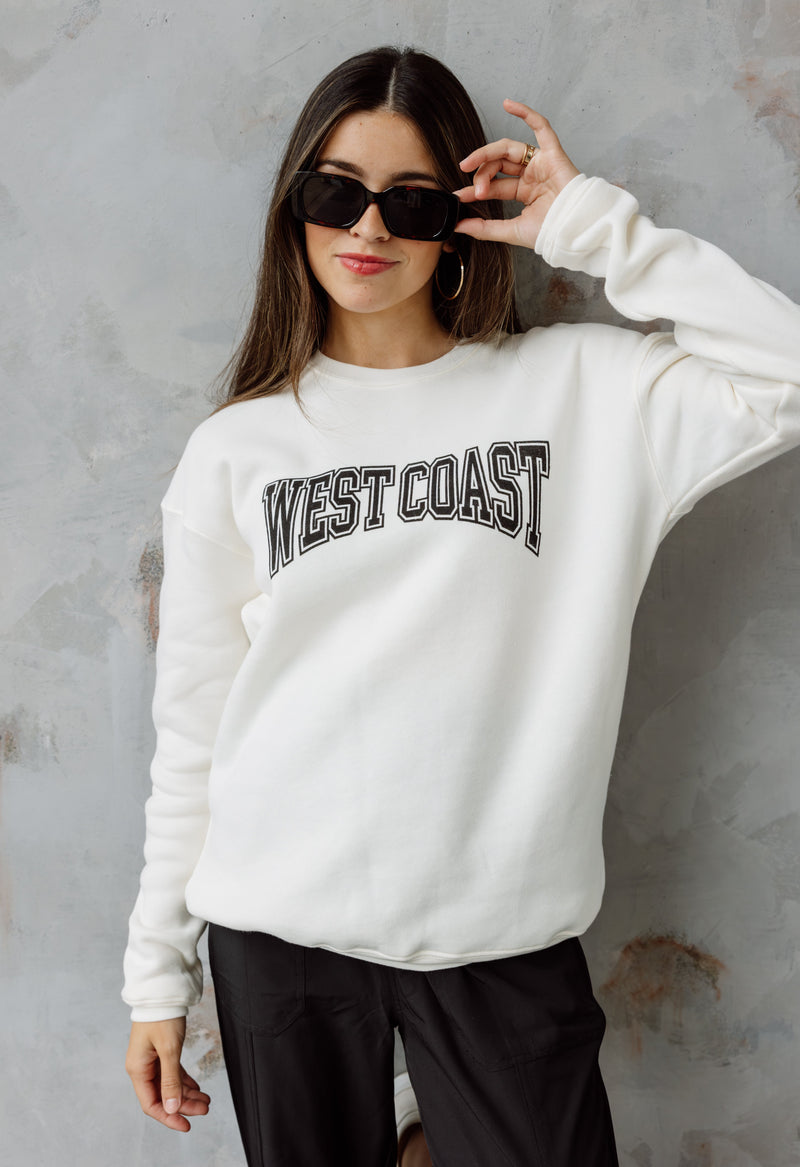 West Coast Classic Pullover - VINTAGE WHITE - willows clothing SWEATSHIRT