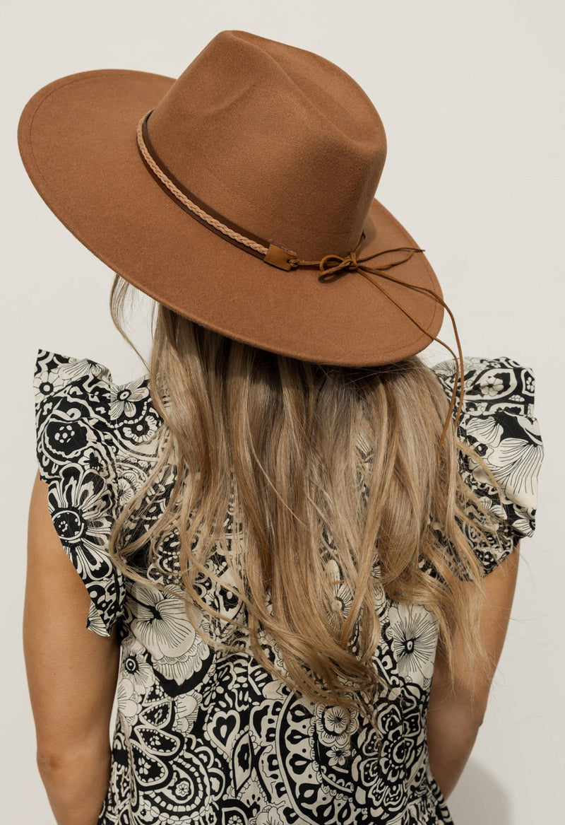 Wide Brim Dandy Hat - BROWN - willows clothing HAT