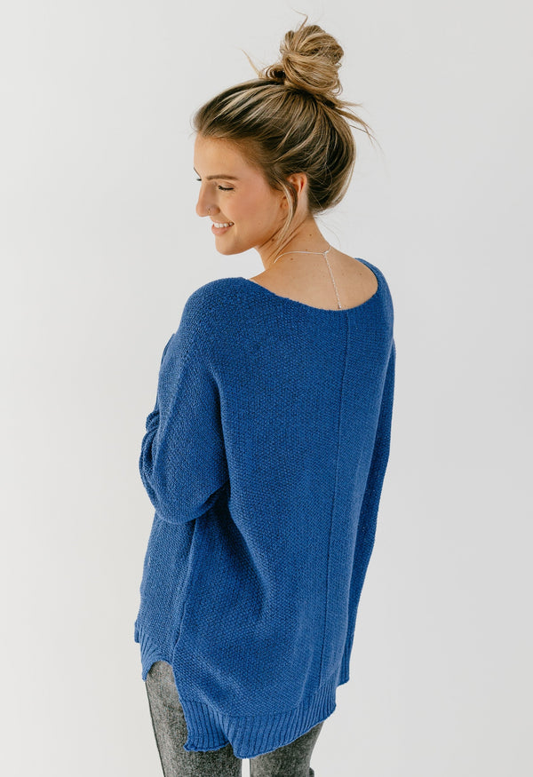 Winnie Soft Sweater - ROYAL - willows clothing SWEATER